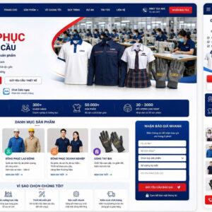 Mẫu website bán đồng phục, bảo hộ lao động