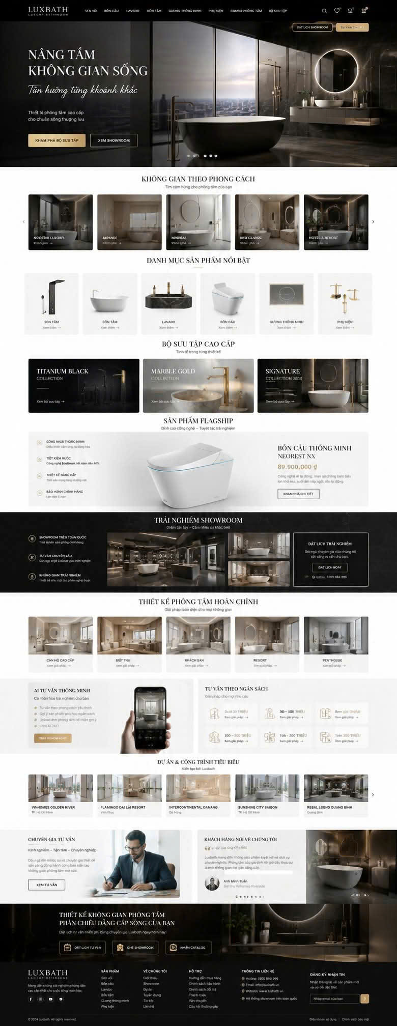 Mẫu website showroom phòng tắm MK218