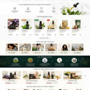 Mẫu website bán tinh dầu, thảo dược, làm đẹp MK219