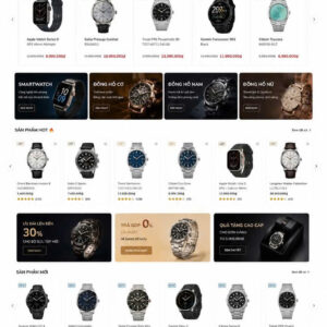 Mẫu website bán đồng hồ, trang sức MK220